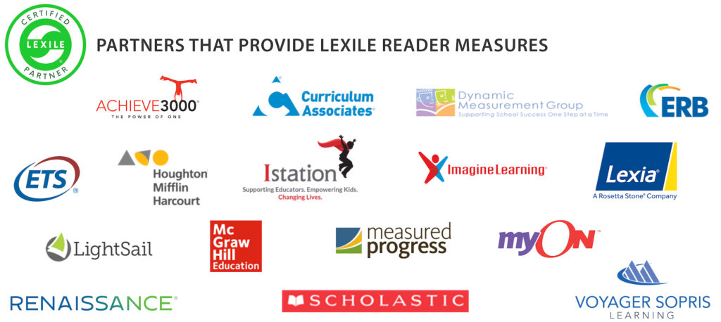 Certified partners that report Lexile reader measures