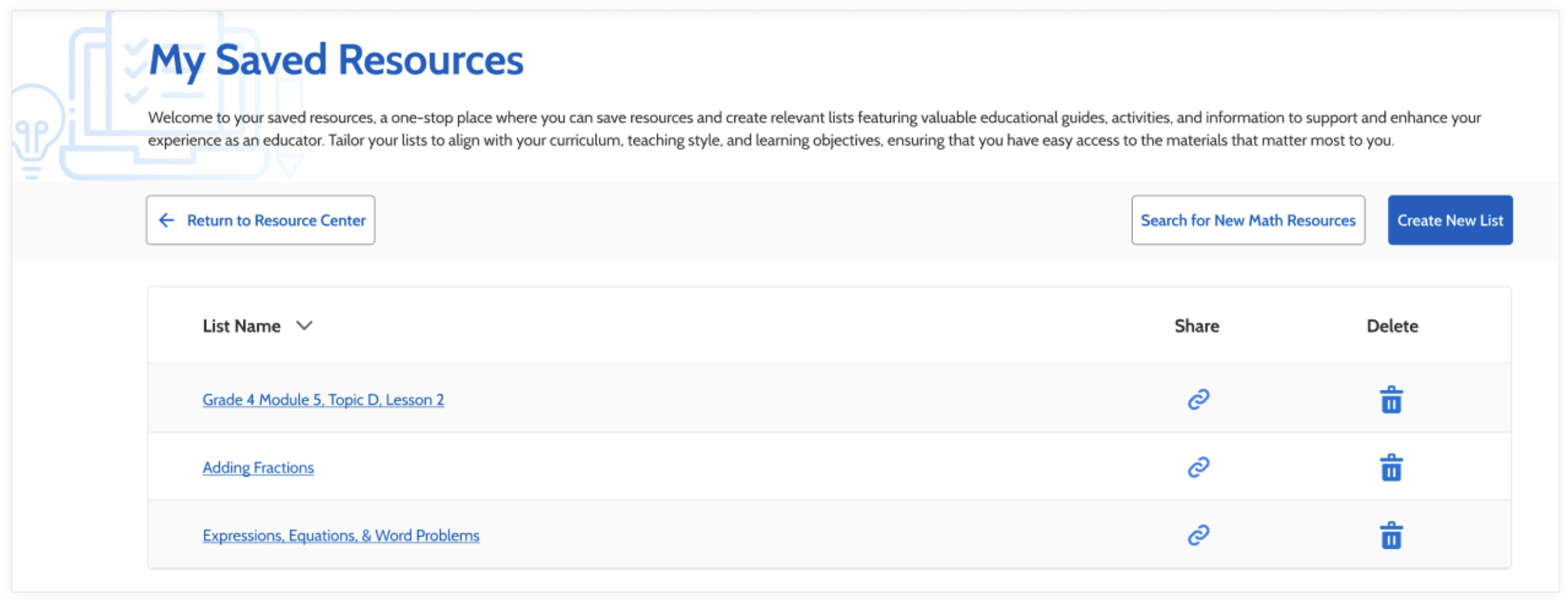 A new Resource Center is part of the redesigned Lexile and Quantile Hub, which features Saved Resources for users.
